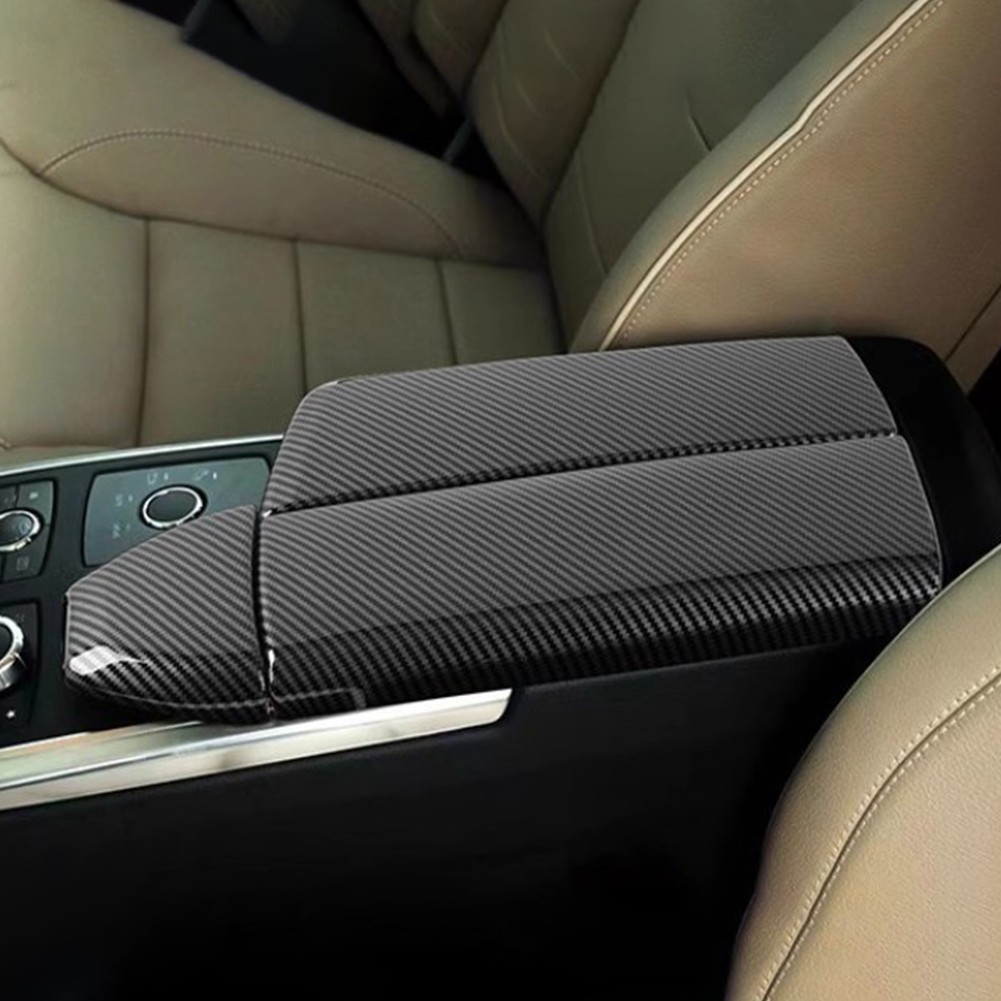 For Benz ML350 X166 W166 Carbon Fiber Texture Console Armrest Panel Cover Trim