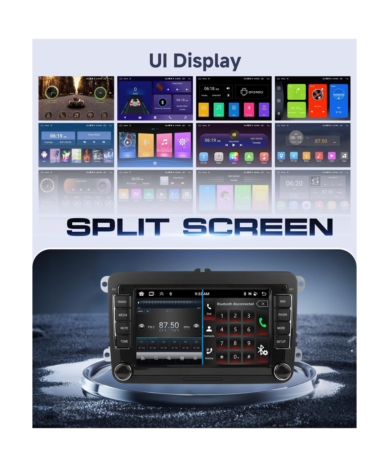 8 Core 6G+128G Android Car Stereo for VW Golf MK5 MK6 Passat Jetta Tiguan T5 …