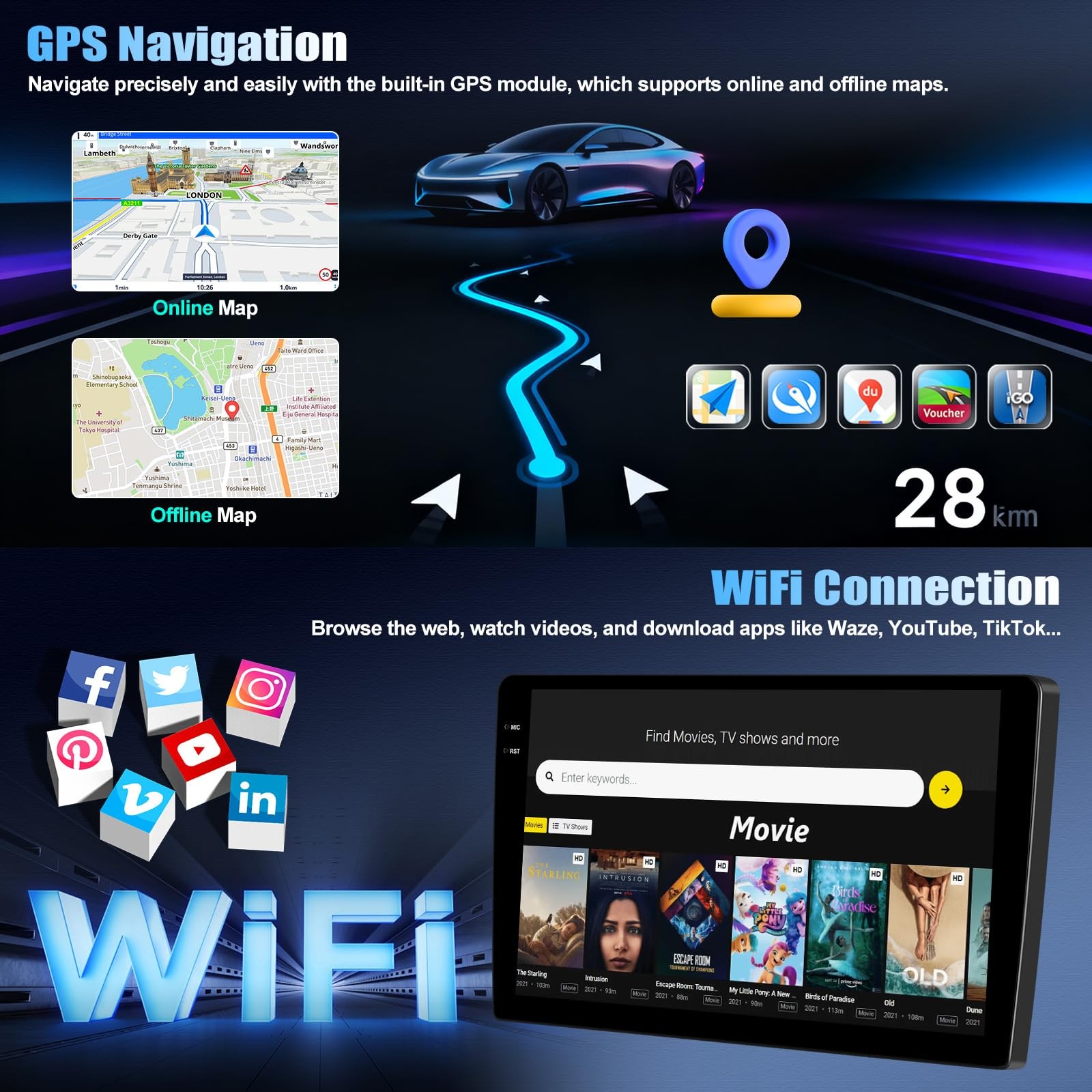 Unitopsci 464G Android 15 Car Stereo For Lexus Es 2001-2005 Es250/300/330