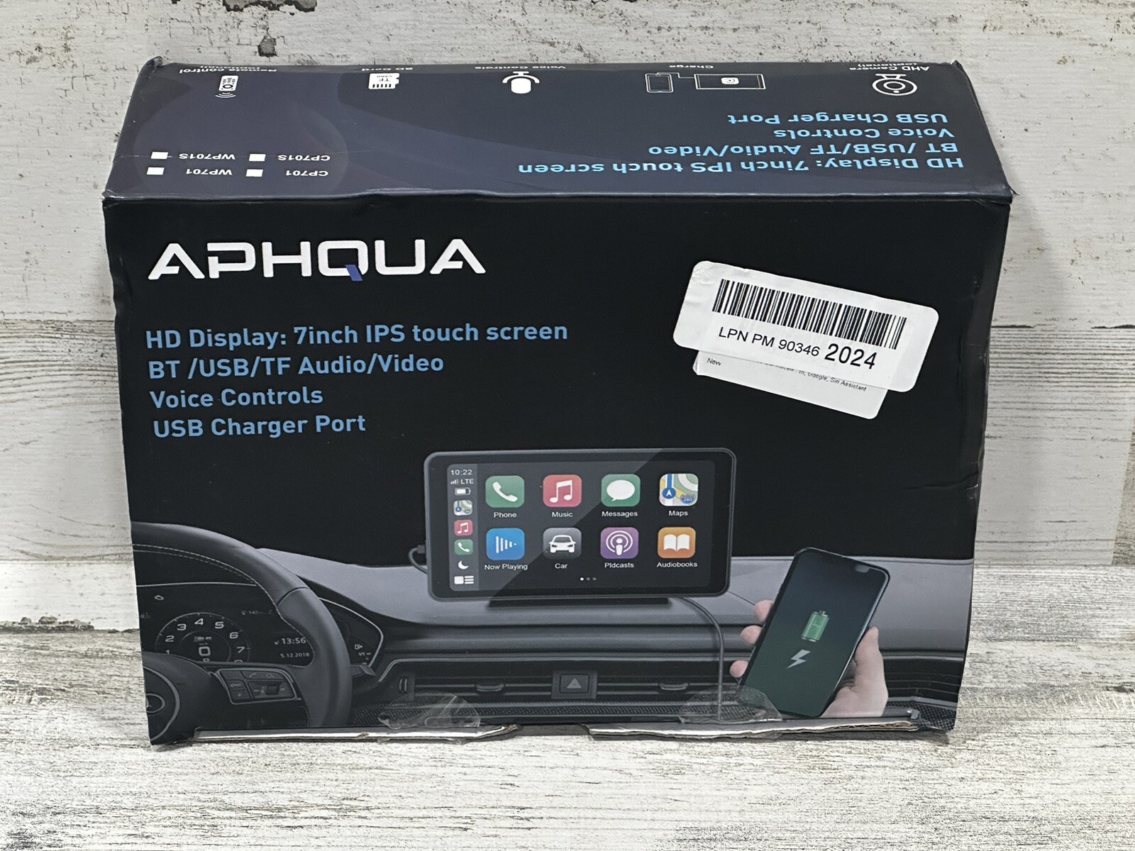 ALHQUA 7” Full HD Display IPS Touch Screen BT/USB/TF Audio/Video/ Voice Controls