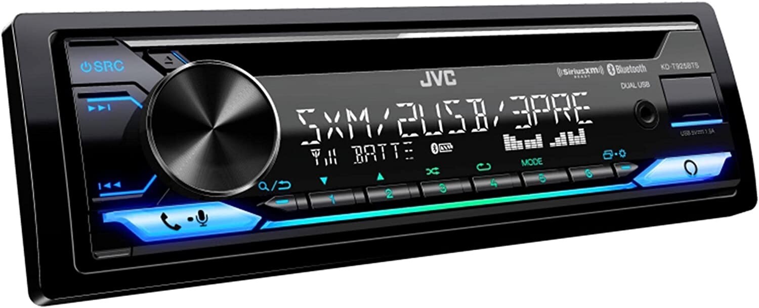 JVC KD-T925BTS Single-Din CD Receiver + PAC SWI-CP2 Steering Wheel Interface
