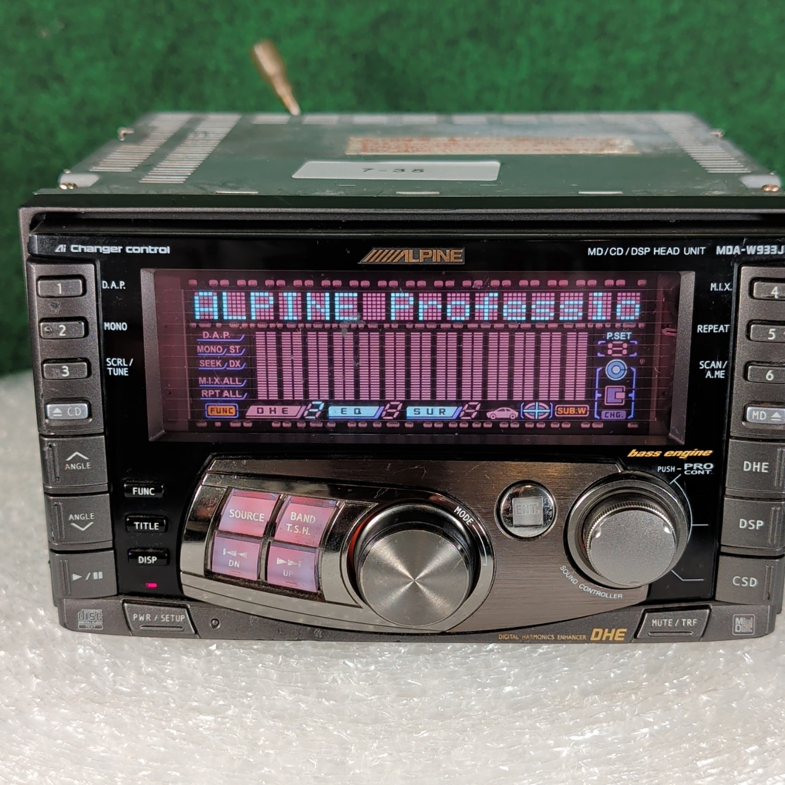 ALPINE MDA-W933J 2DIN Car Audio CD MD Player JDM DSP Tested