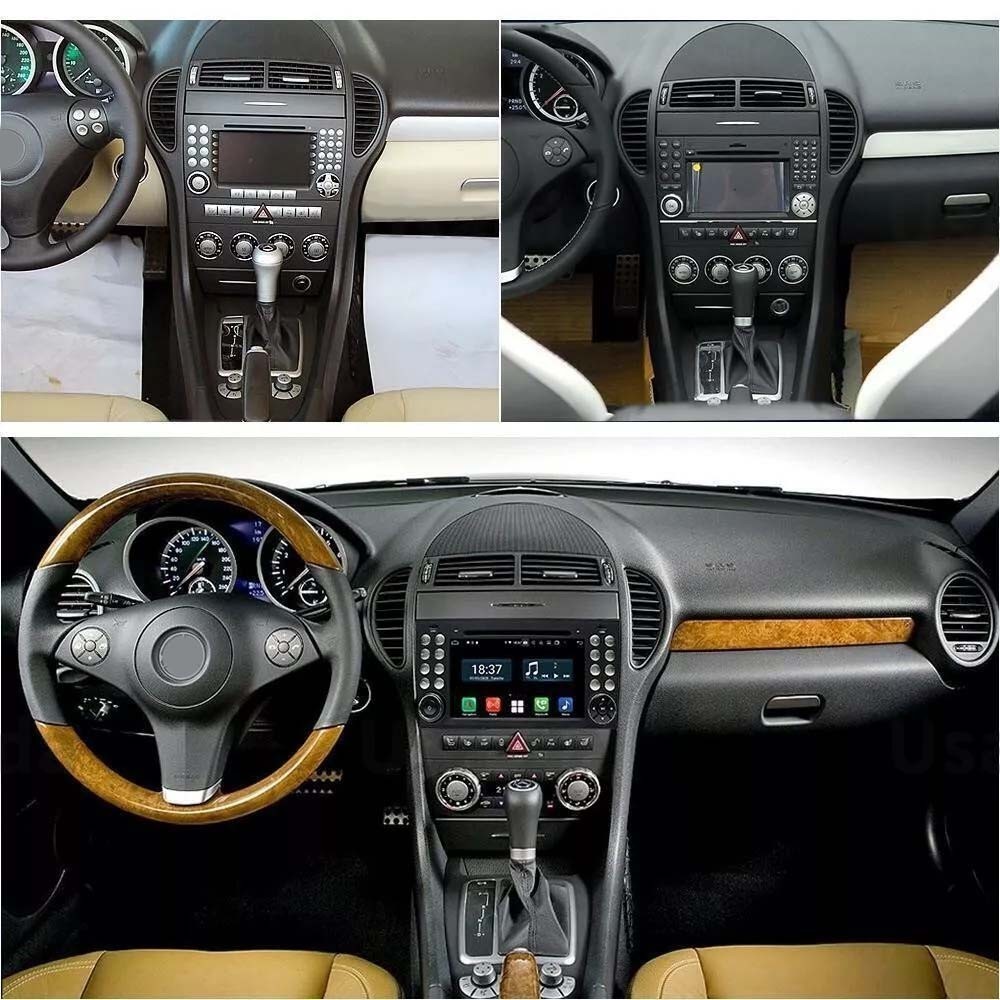 7″ Android 14 CarPlay Radio For Mercedes-Benz SLK R171 04-12 GPS 8+128G Stereo