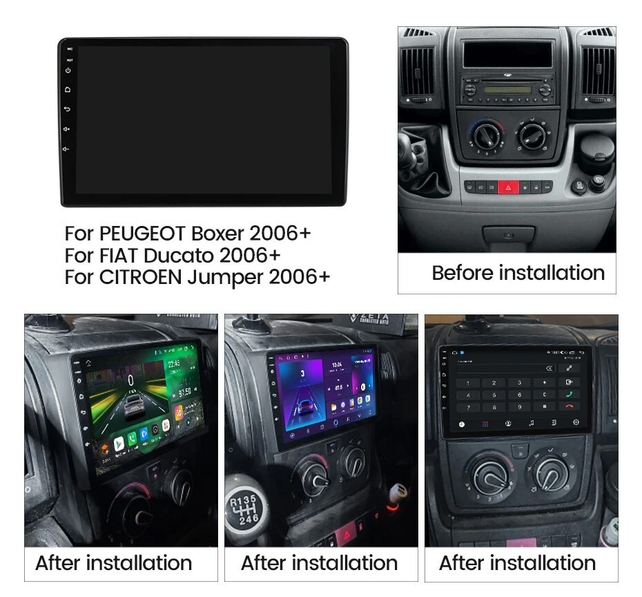 For Fiat Ducato Peugeot Boxer Citroen Jumper 2 2006-2022 android radio stereo