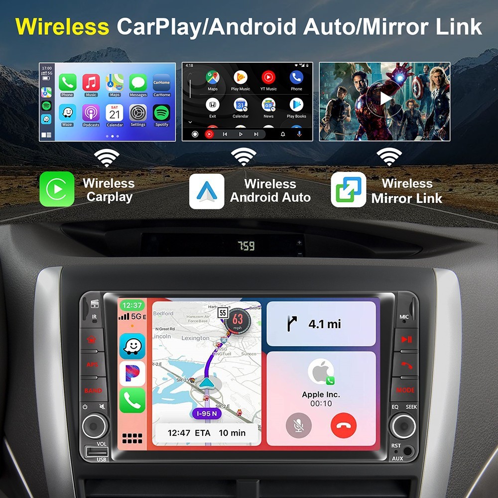 Android Auto Car Stereo Radio AM FM Apple Carplay GPS For Toyota Camry 2002-2006