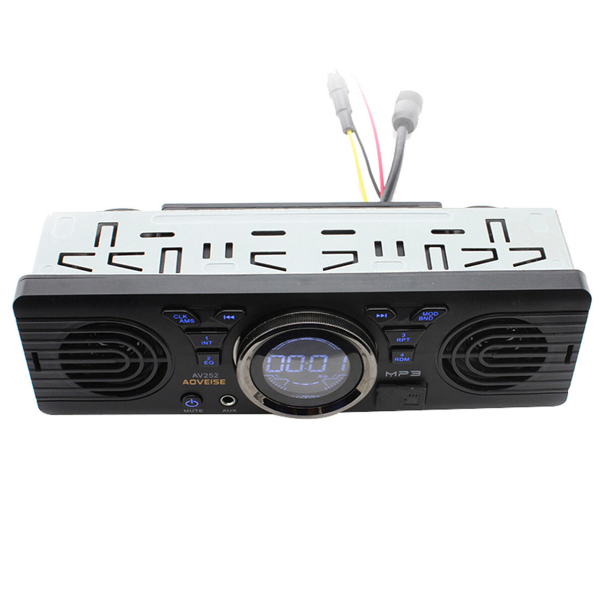1 Din Car MP3 Player Radio Bluetooth USB AUX In-Dash Receiver Built-in Speaker
