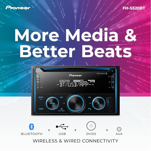 FH-S520BT Double Din CD Receiver – Bluetooth, USB/AUX, FLAC, AM/FM Radio, 13