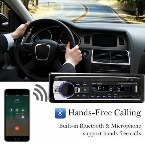 12V Single 1Din Car Stereo Radio Bluetooth FM Audio AUX USB Head Unit MP3 Player