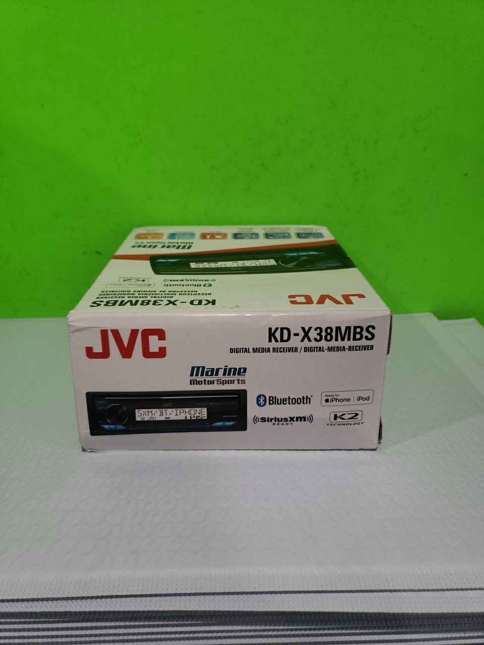 JVC KD-X38MBS Single DIN Marine MotorSport Bluetooth USB AUX LED Stereo Receiver