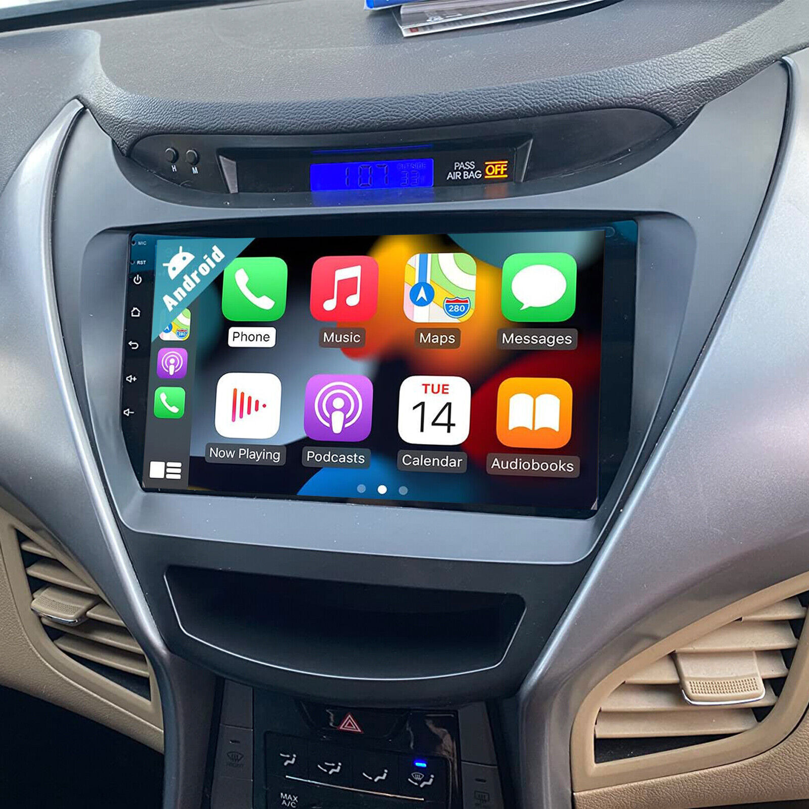Multimedia Carplay For Hyundai Elantra 2011-2013 Car Radio Stereo GPS Navi US