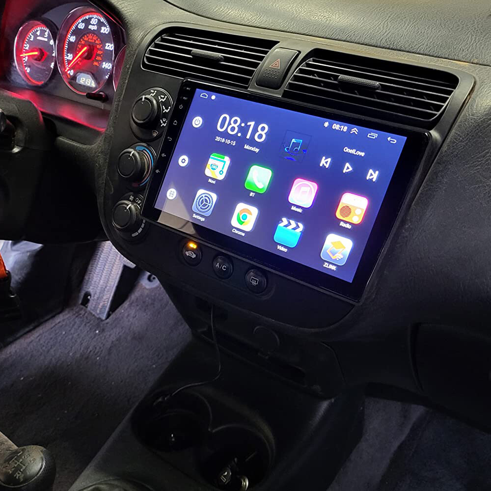 Android 12 Car Stereo Radio for Honda Civic 2001-2005 Carplay GPS WIFI W/Camera