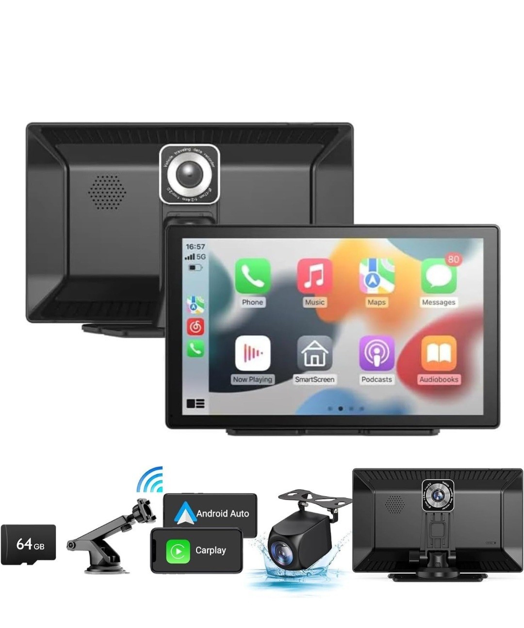 On Board Smart PND Digital Media Receiver With Front And Back Cam
