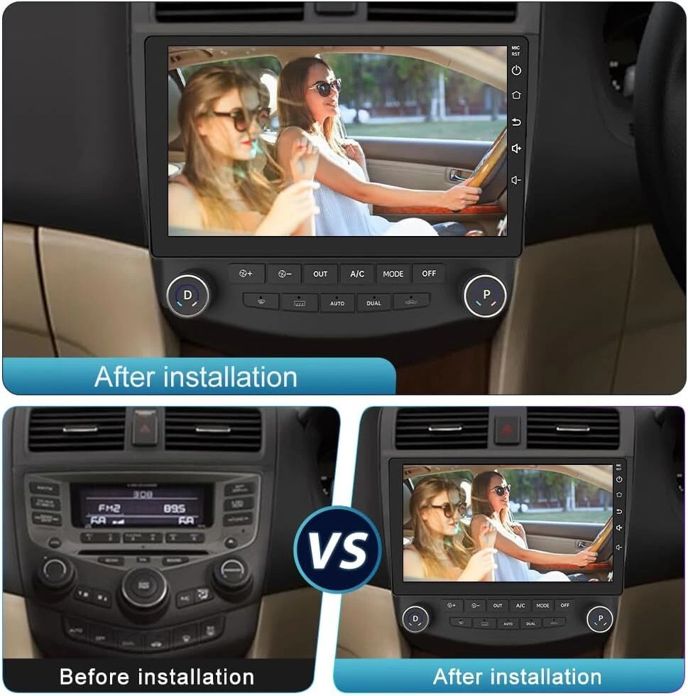 4+64GB For Honda Accord 2003-2007 CarPlay Android 15.0 Car Stereo Radio GPS WIFI