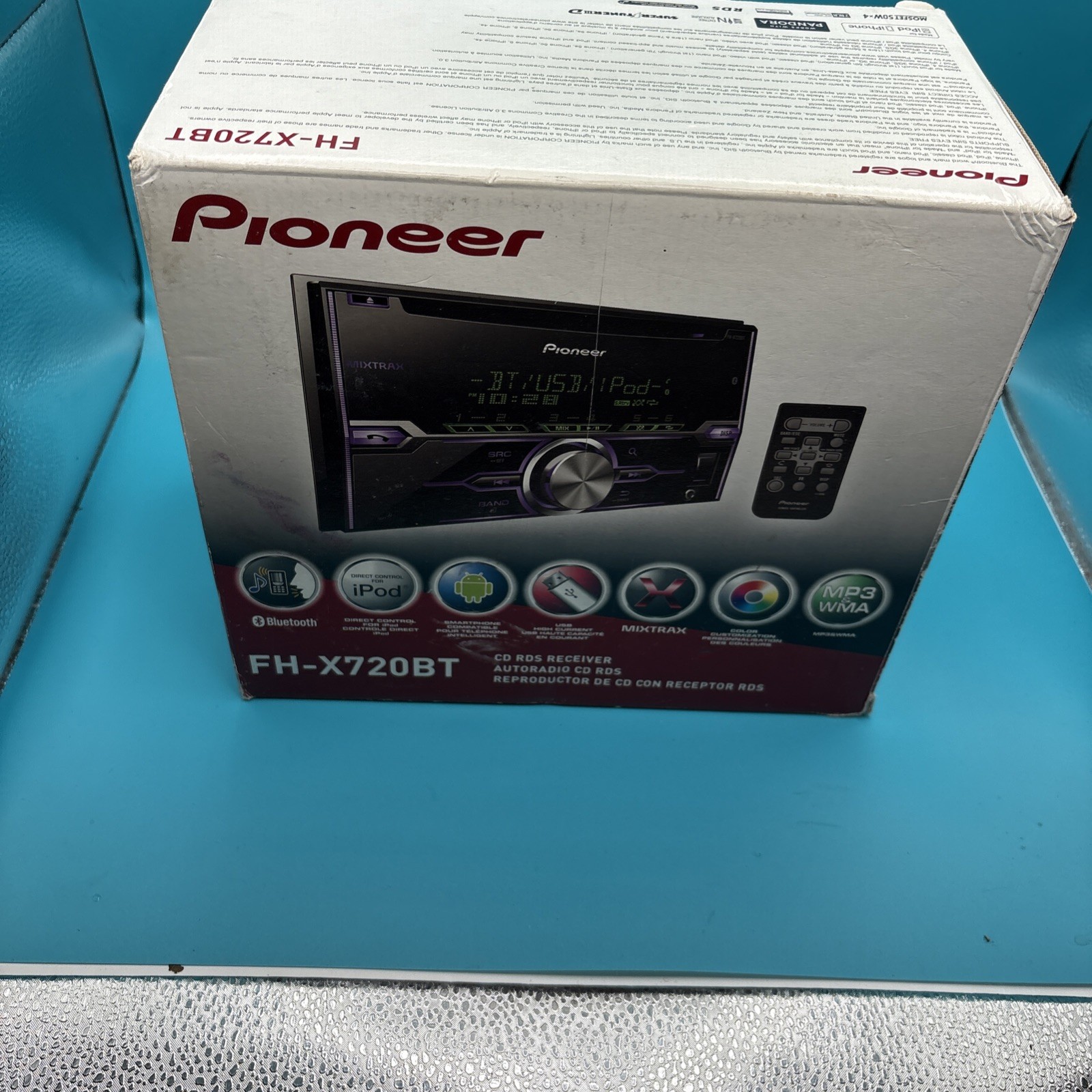 PIONEER FH-X720BT Bluetooth Car Stereo Receiver USB AUX CD Remote NEW Open Box
