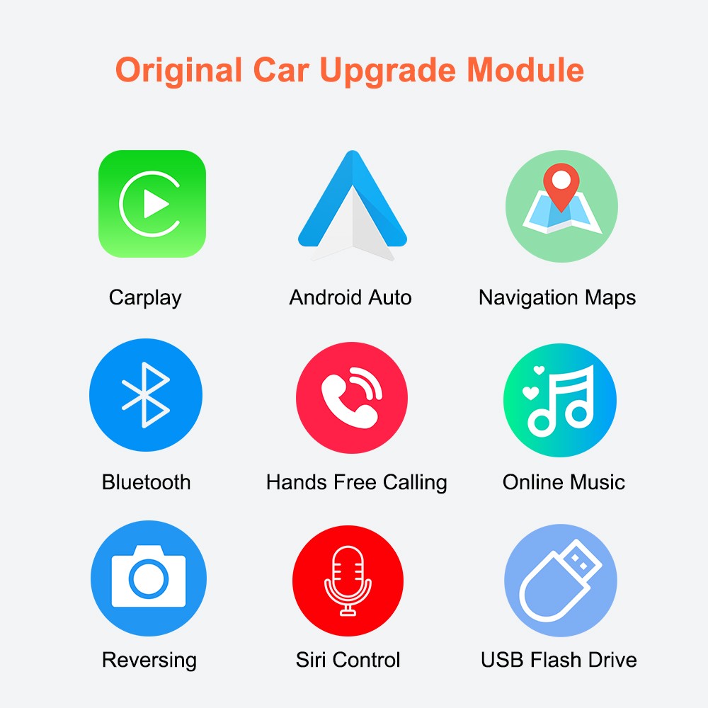 Wireless CarPlay Android Auto Interface For Mercedes Benz NTG 5.0 W205 GLC W212