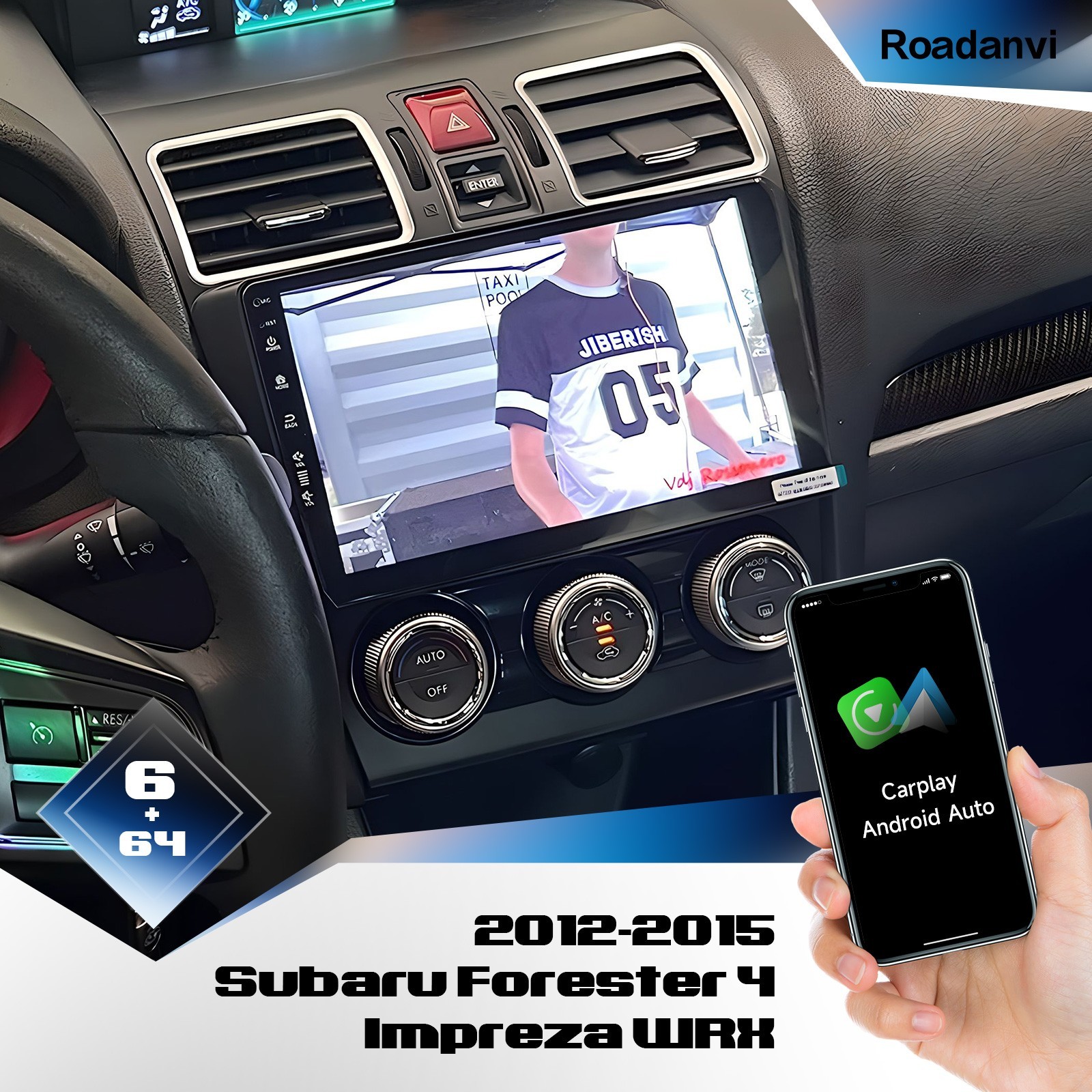 Roadanvi 9″ Car Radio for Subaru Forester 4 Impreza WRX 2012-2015 WiFi Stereo