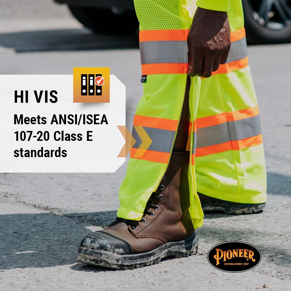 Hi Vis Lightweight Traffic Safety Work Pants for Men & Women – Reflective Tape –