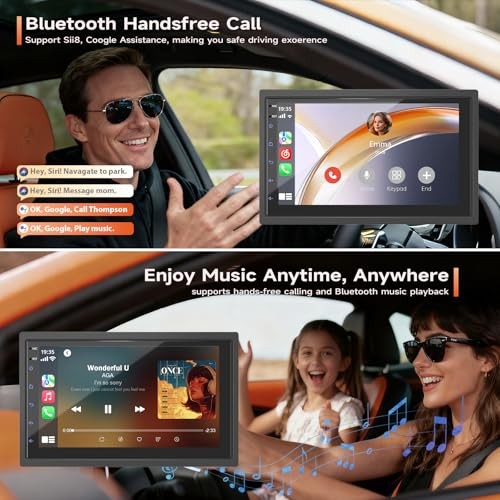 7″ Wireless Double Din Car Stereo with Bluetooth, 7″-Double Din-2G+64G