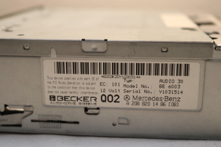 MERCEDES BE6003 CASSETTE STEREO 1999-2003 E320 SLK CLK430 W208 W/code