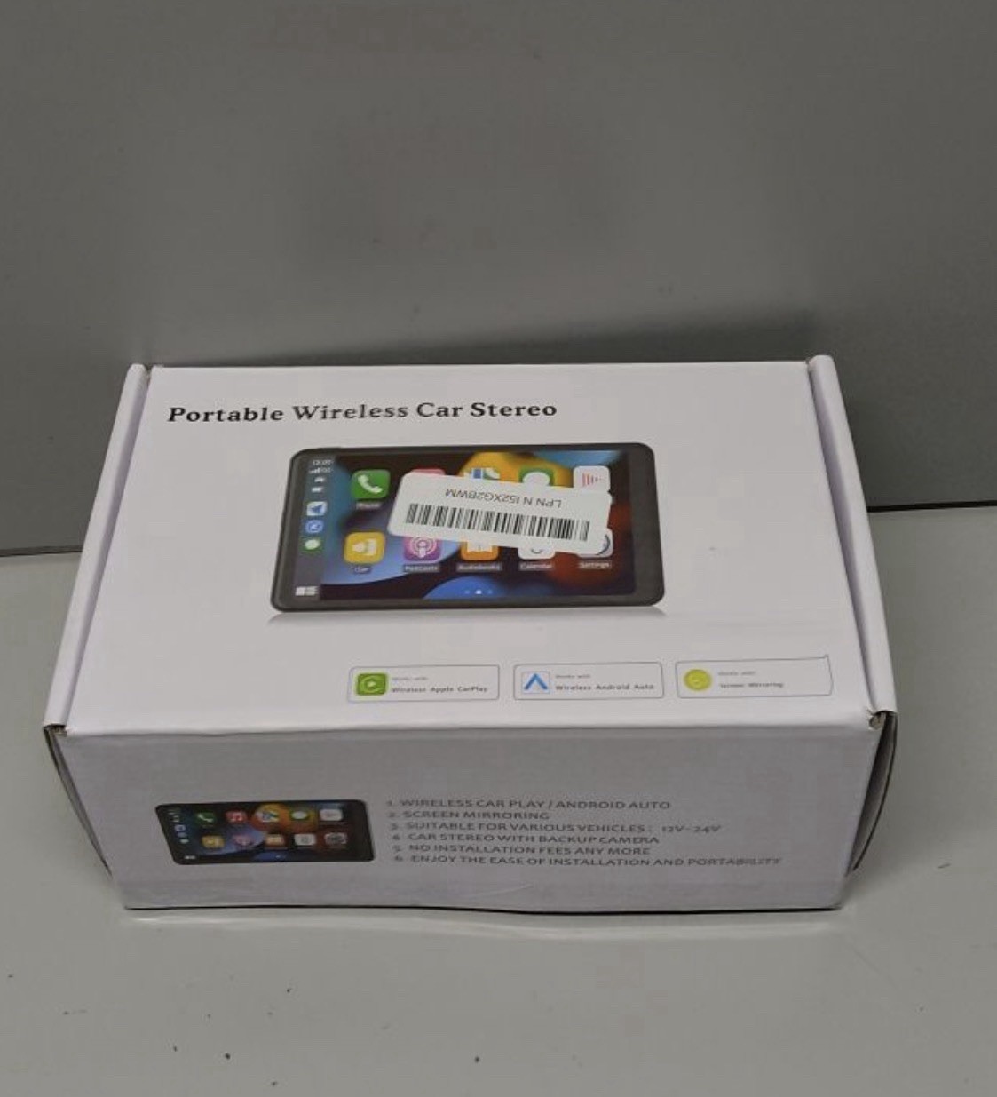 Portable Wireless Apple CarPlay and Android Auto 7″ IPS Touch Screen for Car