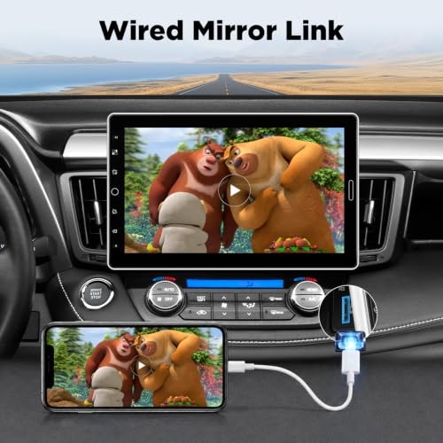 10 inch Single Din Car Stereo 10.1 Touchscreen Radio with CarPlay | Android