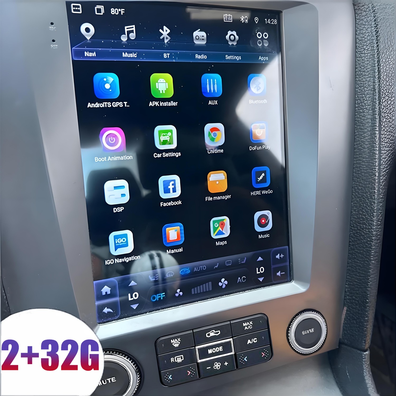 2+32GB 9.7in Android 13 Car Stereo Radio GPS Carplay For Ford Mustang 2010-2014