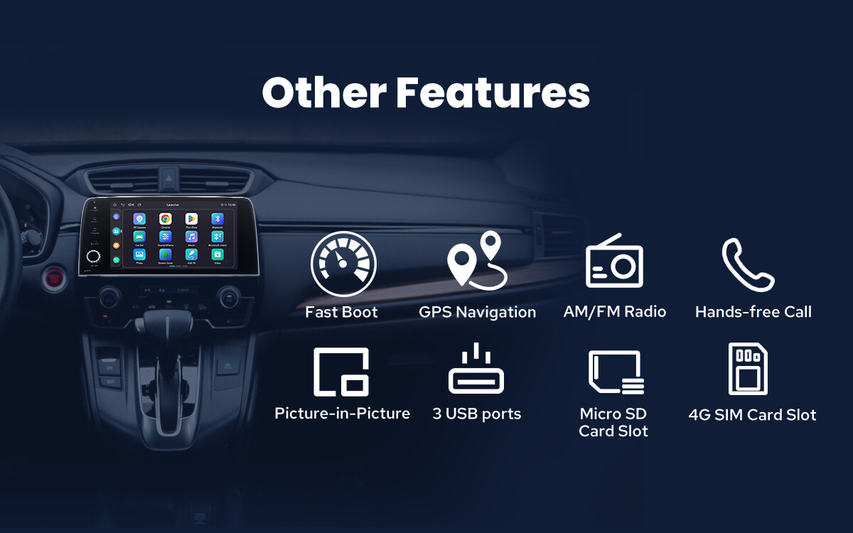 9 Inch QLED Touchsreen Android 12 Car Stereo for 2017+ Honda CR-V LX EX Touring