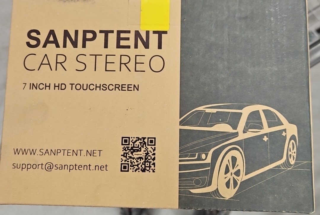 Sanptent Black 7 Inch HD Touchscreen Rear Camera Wireless Portable Car Stereo