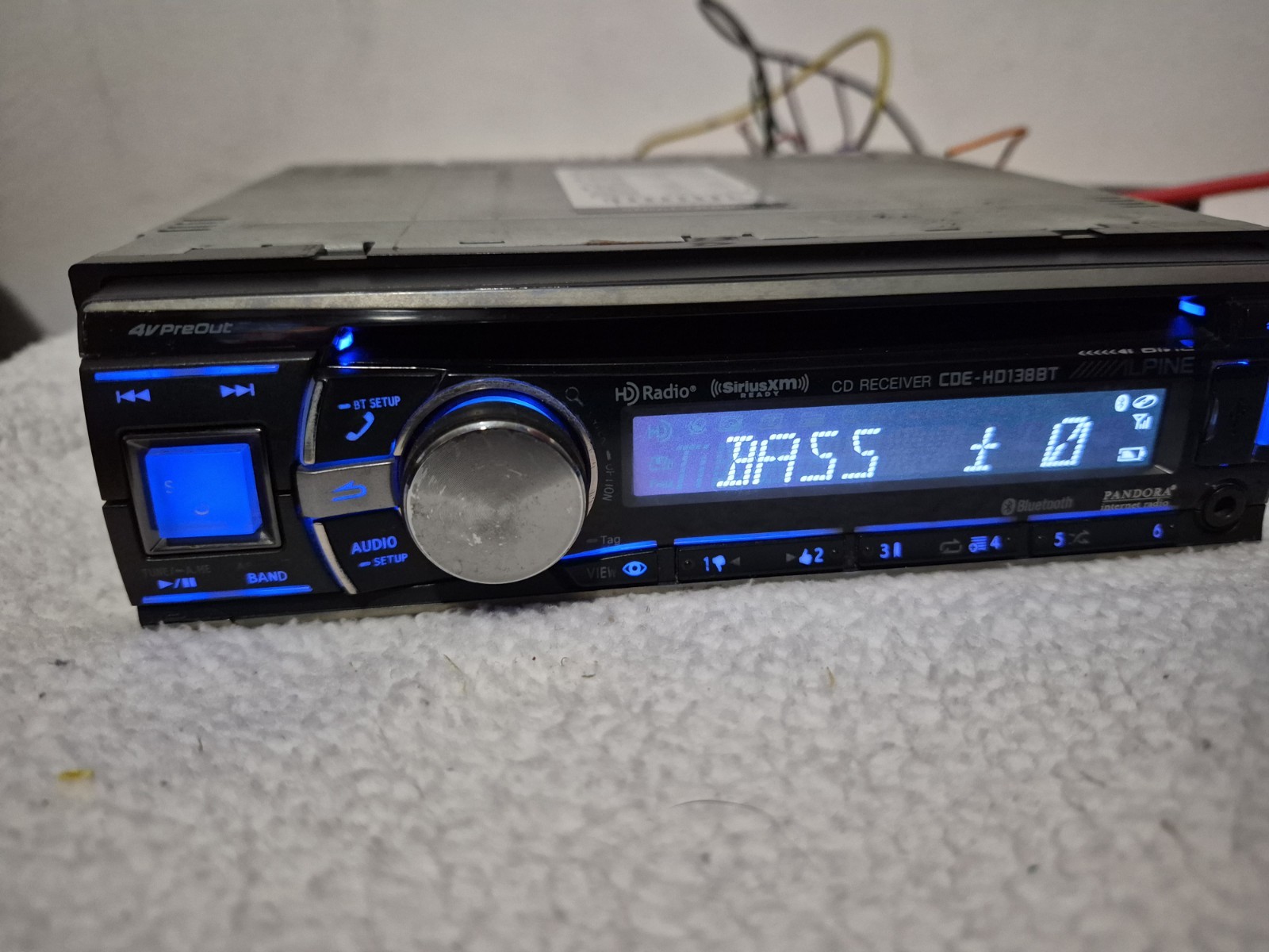 Alpine CDE-HD138BT Single Din Car Stereo w/ Case – Bluetooth CD Player Aux Usb