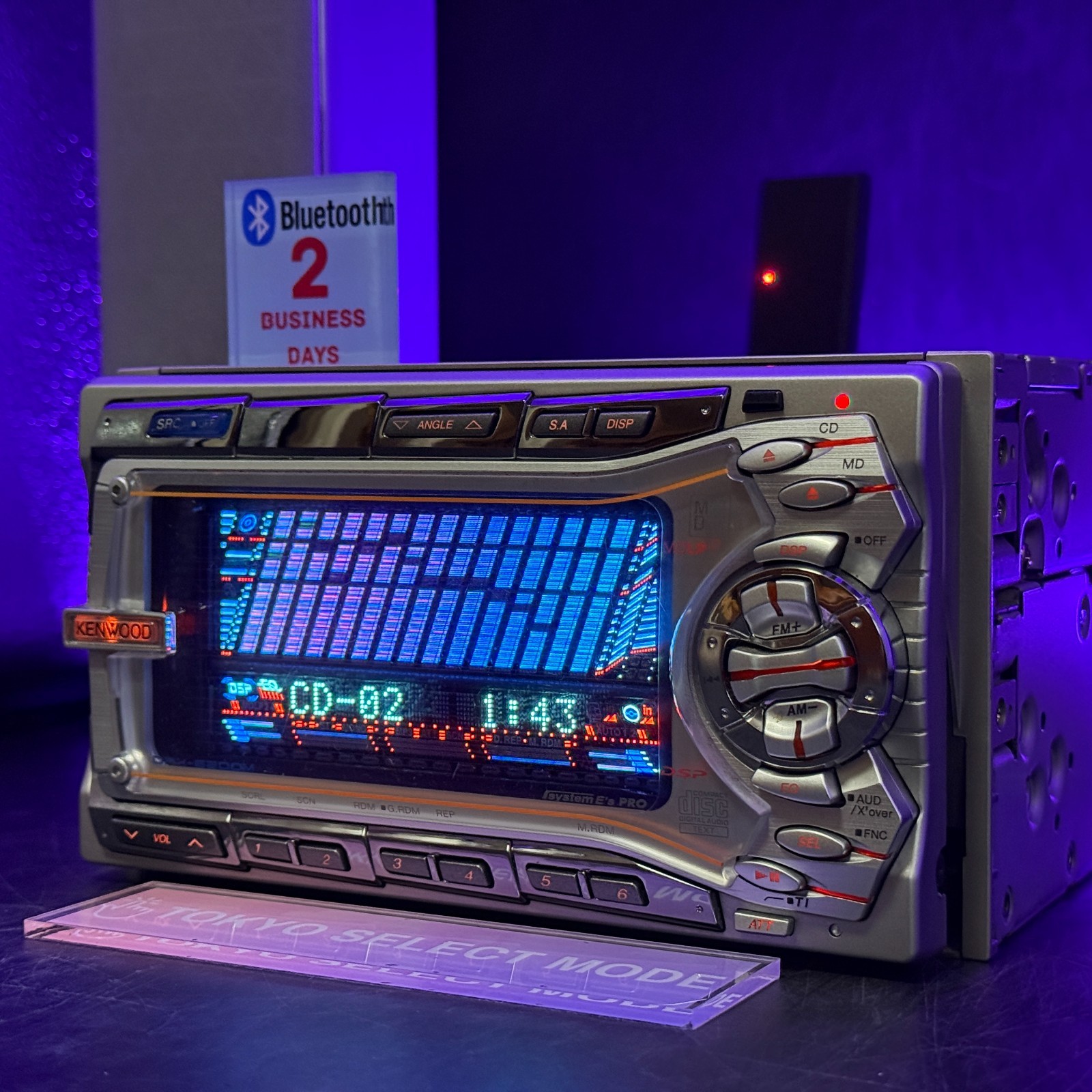 Kenwood DPX-6200M 2DIN CD MD Car Audio Added Bluetooth JDM DSP Tested In Stock