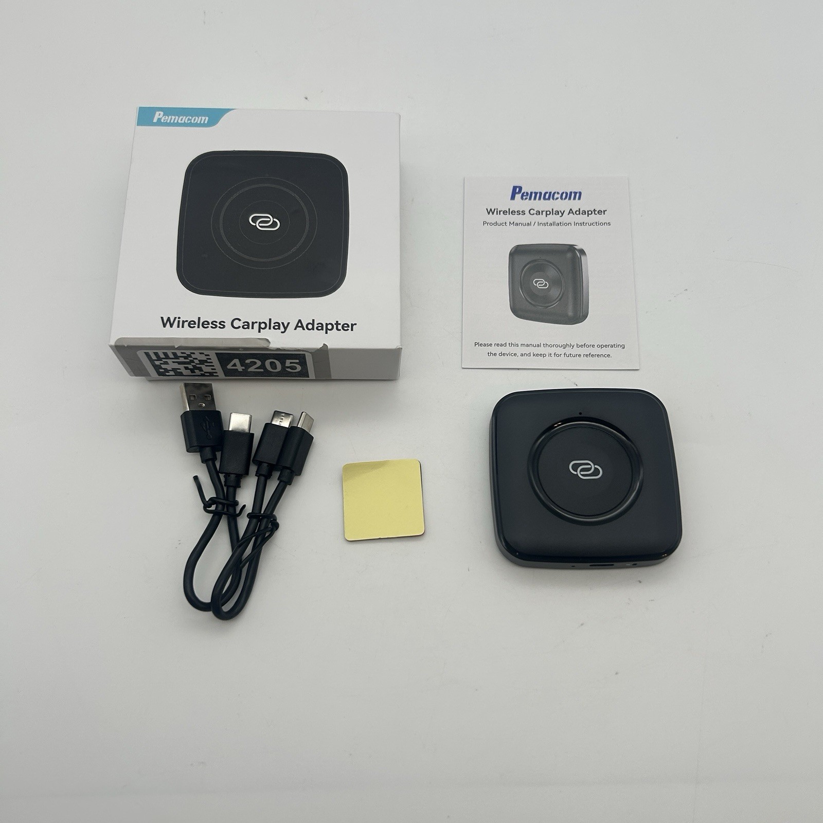 PEMACOM Wireless CarPlay Adapter for Wired CarPlay iPhone iOS 9+ Open Box