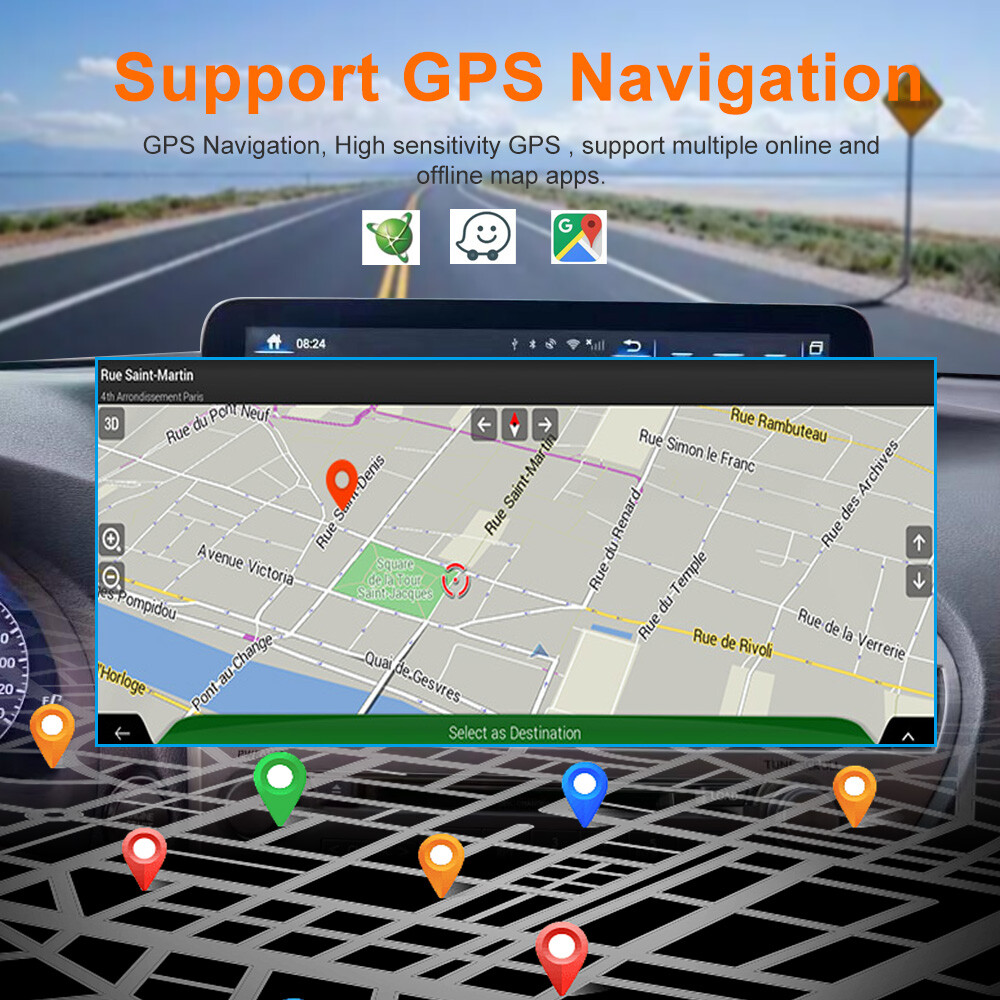 8.8″Car Video Player for Volvo S80 V70 2011-2015 Radio Wireless Carplay WiFi GPS