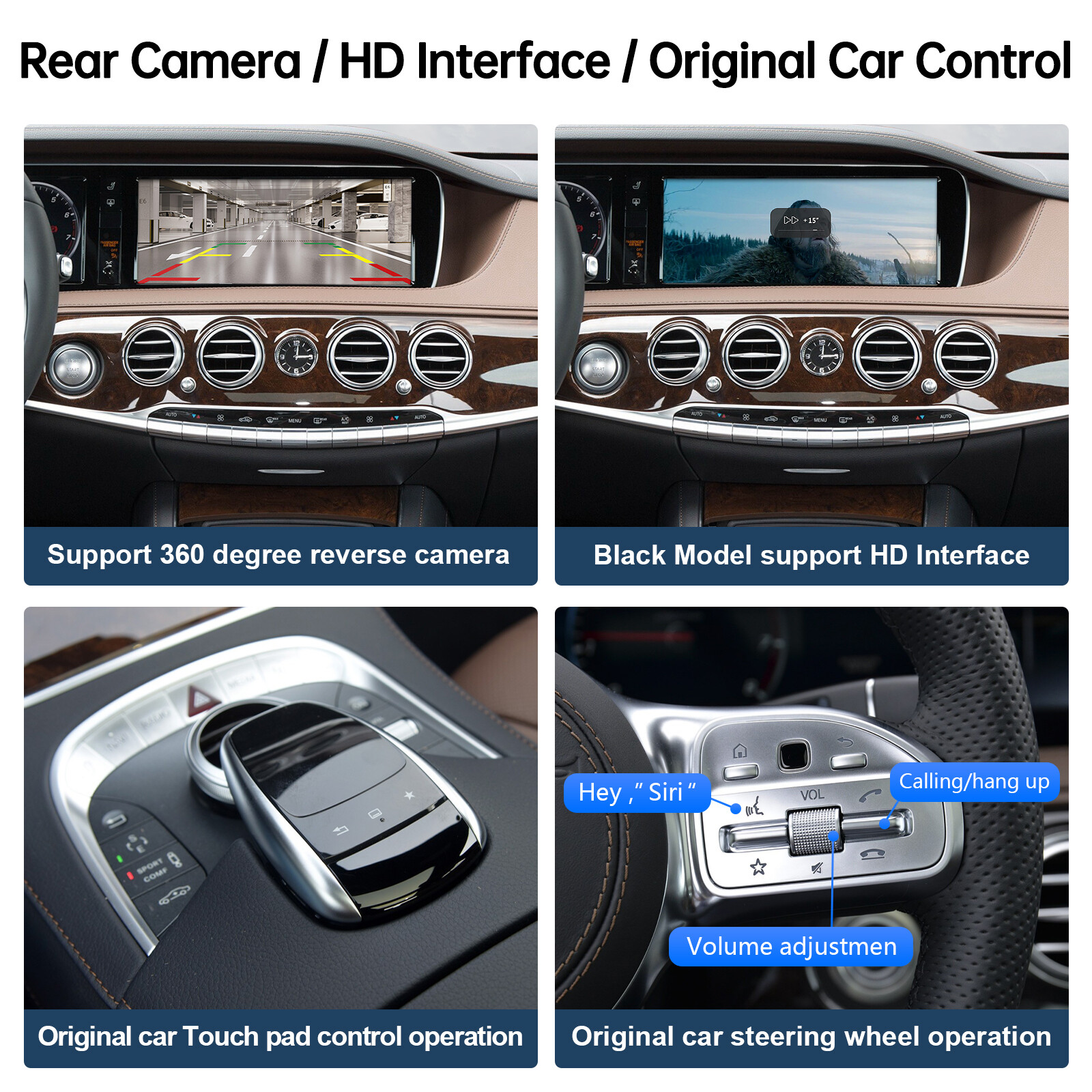 For Mercedes Benz S550 W222 Wireless CarPlay Android Auto Interface Car Stereo