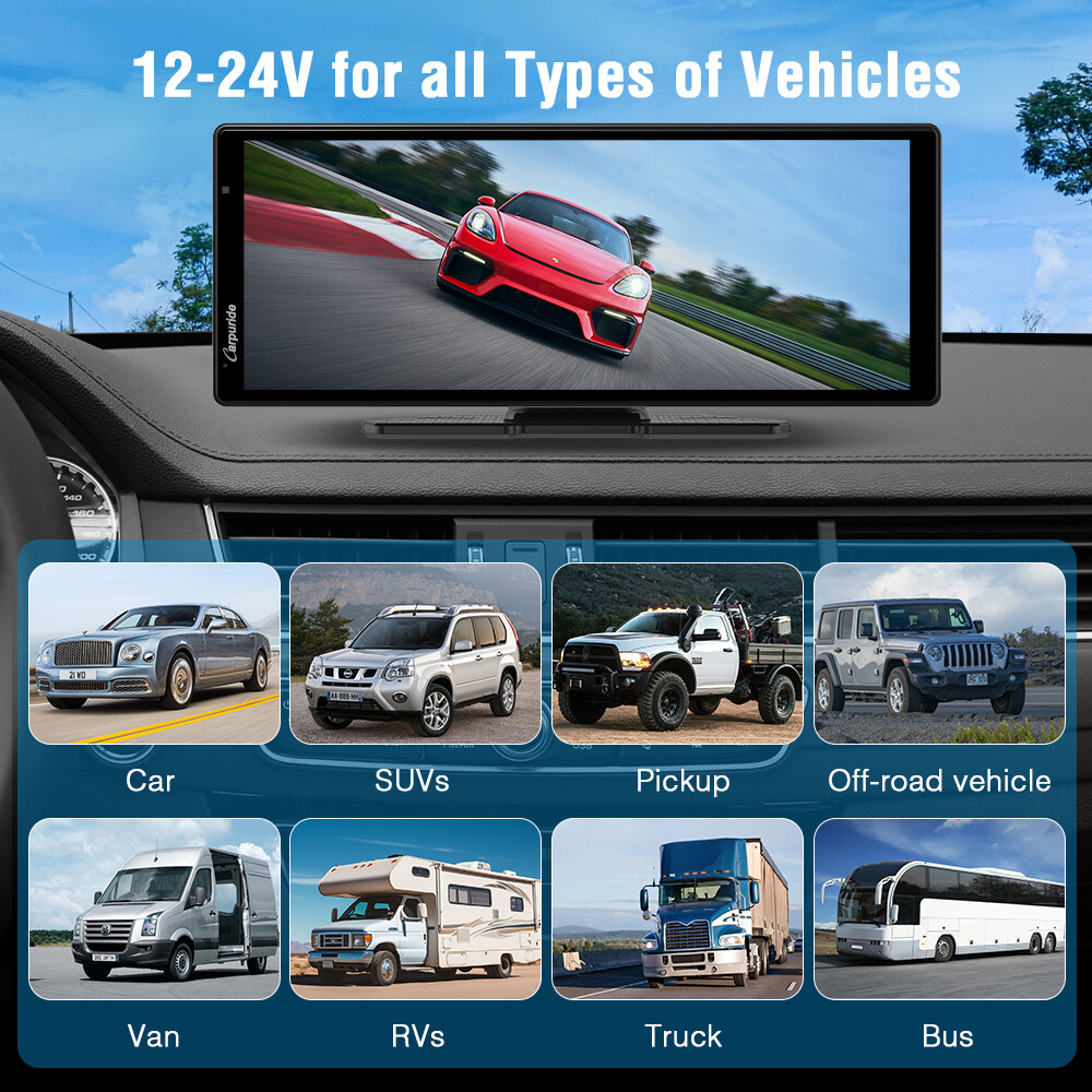 Carpuride 9.3 inch Apple CarPlay & Android Auto Bluetooth Car Radio Stereo