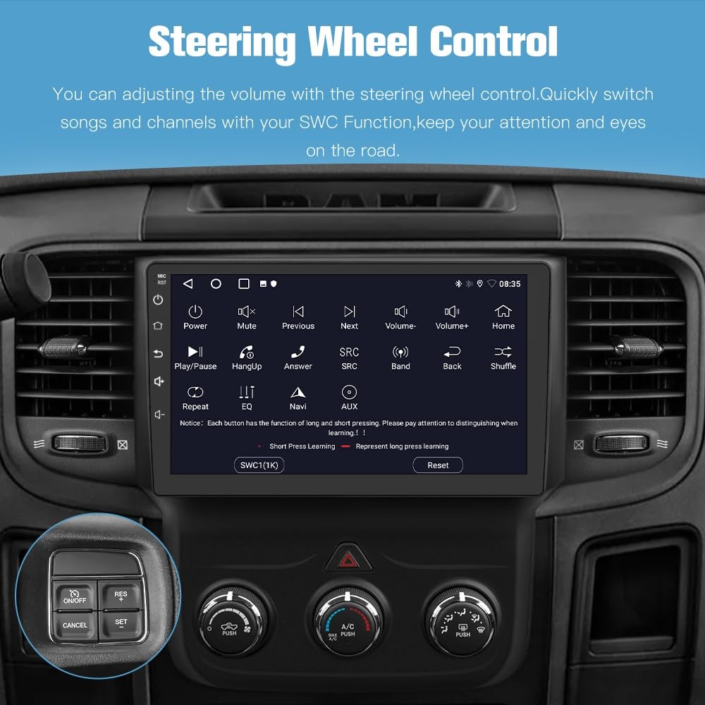 2GB+64GB Car Radio for Dodge Ram 1500 2500 3500 2013-2019,Wireless Wire CarPl…