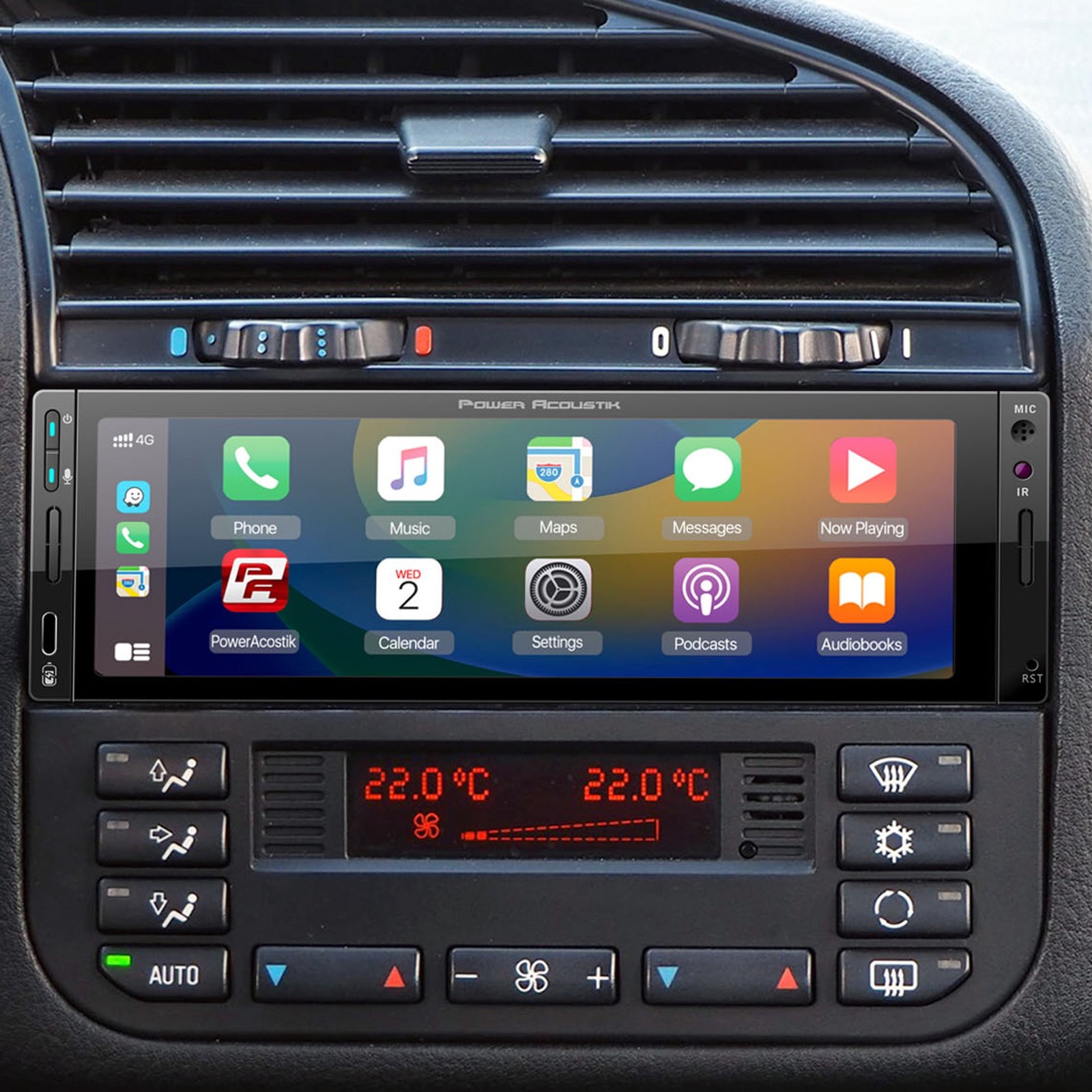 Power Acoustic CP-71WA Single DIN 6.5″ Touchscreen Car Stereo Apple Carplay