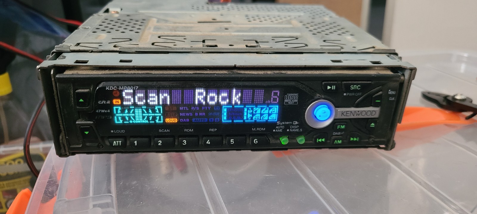 SEE VIDEO! Tested! MASK Kenwood KDC-MP8017 Old School CD Car Stereo Black Panel