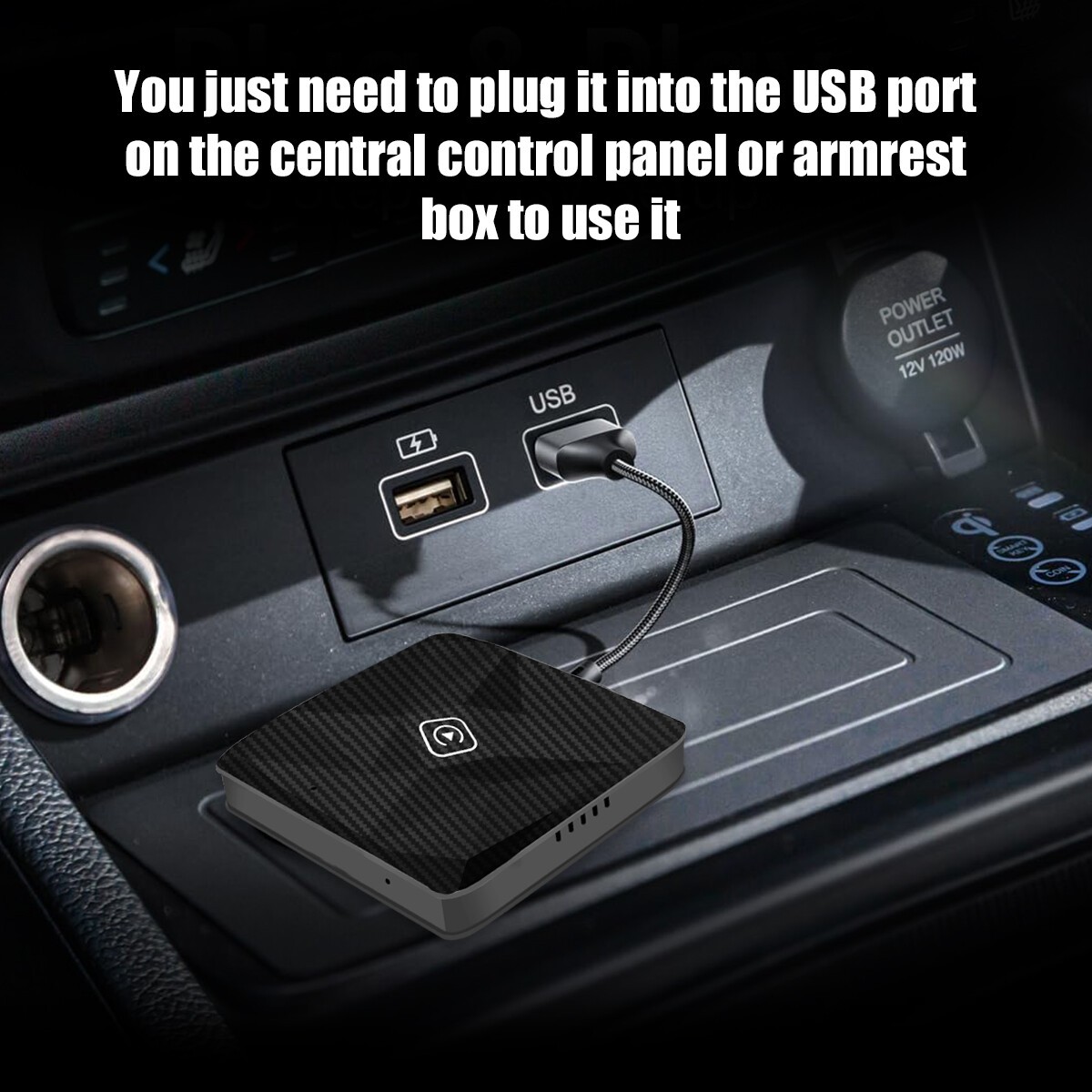For Wireless CarPlay AI Box Android Auto Adapter WIFI Converter Netflix YouTube