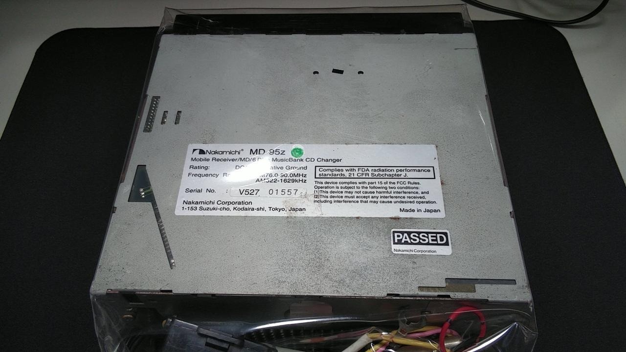 Car Audio CD/MD Player Head Unit Nakamichi MD-95Z Partially working From Japan