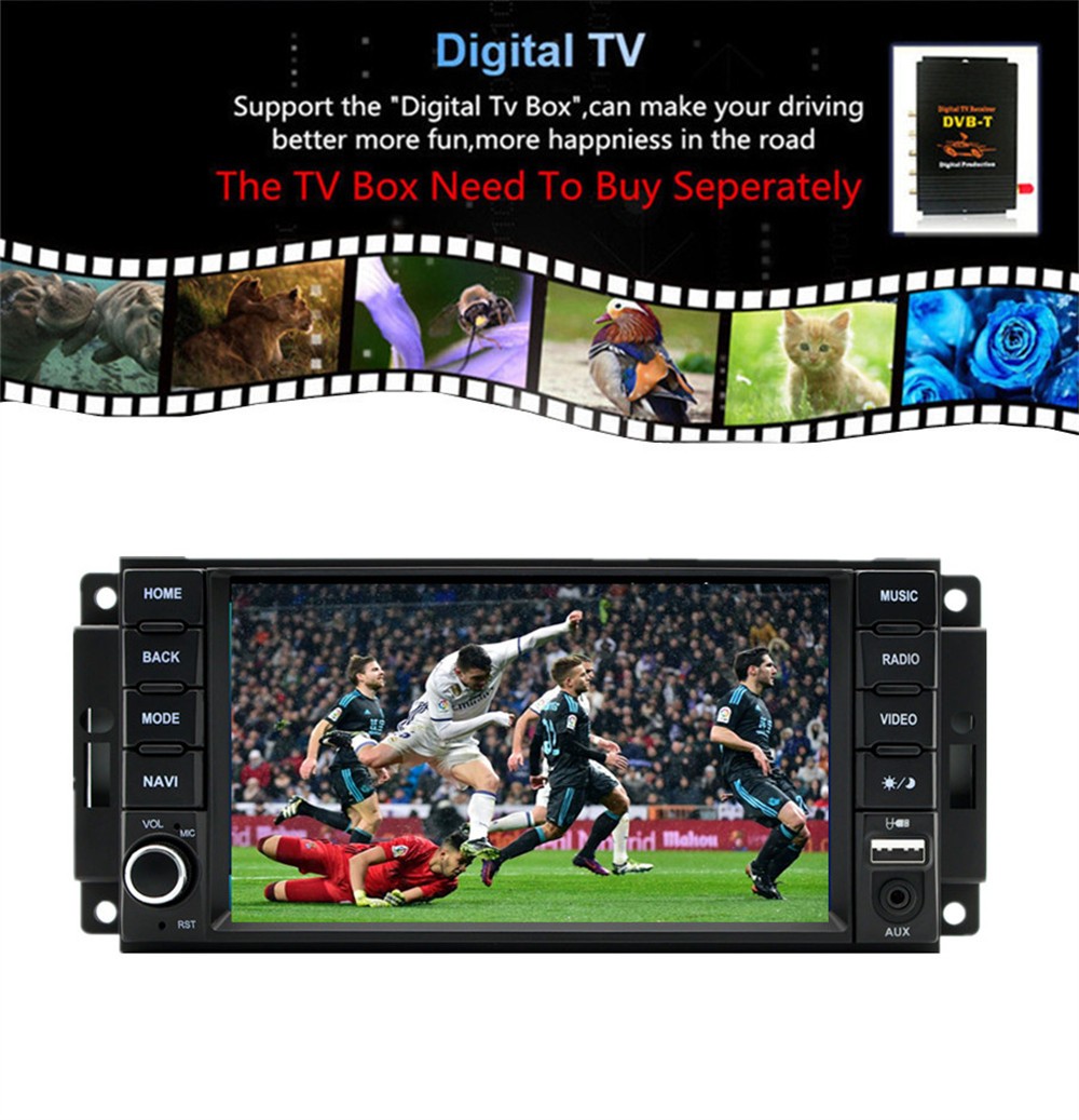 Car Stereo Radio GPS Player WIFI BT For Carplay FFit For Jeep Compass 2010-2016
