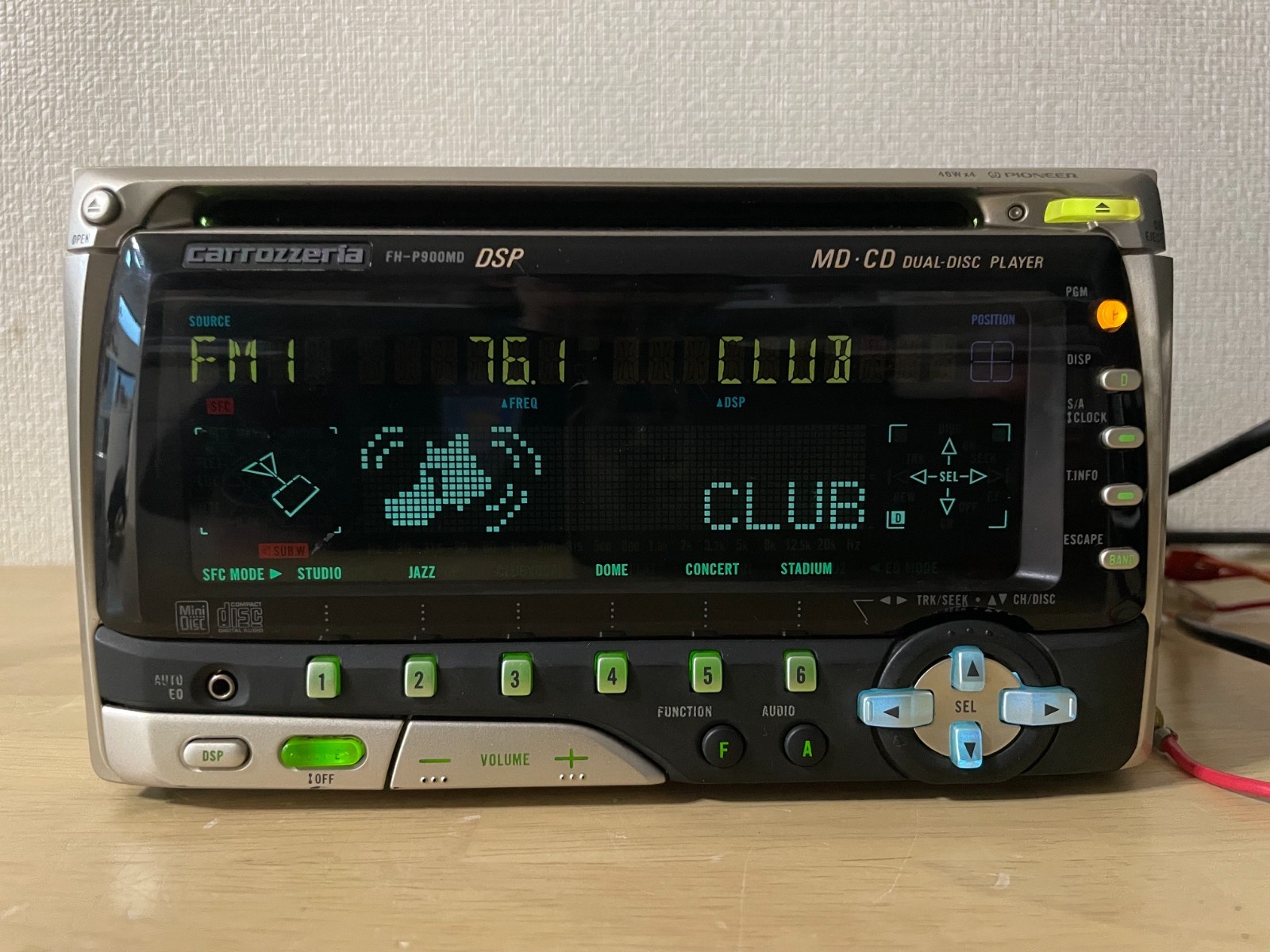 Pioneer Carrozzeria FH-P900MD 2DIN Car Audio CD MD Bluetooth Player Tested