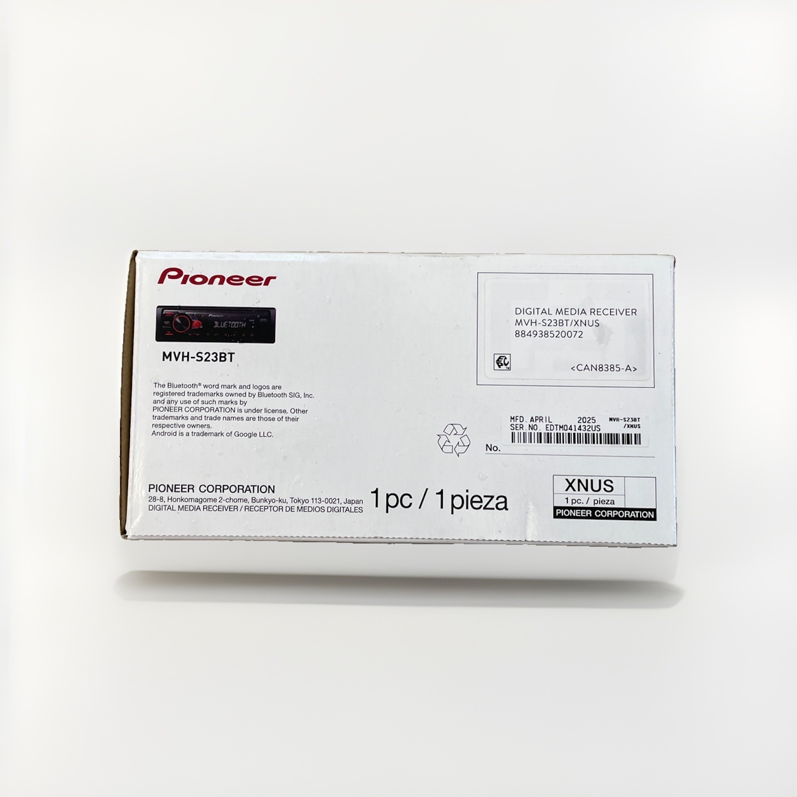Pioneer MVH-S23BT Digital Media Receiver (No CD) Bluetooth USB