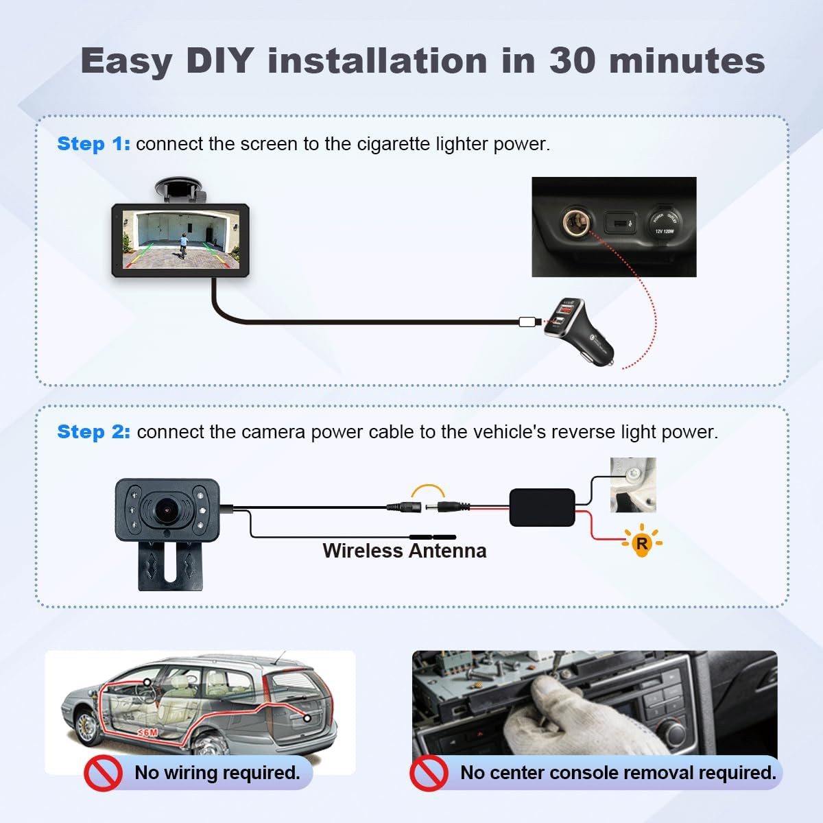 6.1 Inch Portable Car Screen, Wireless & Wired Carplay Android Auto, 1080P Wirel