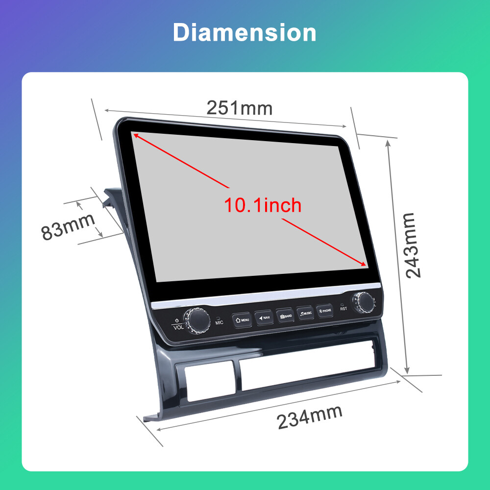 10.1” Car Radio Stereo For Toyota Tacoma 2005-2013 Android 13 GPS WIFI Carplay