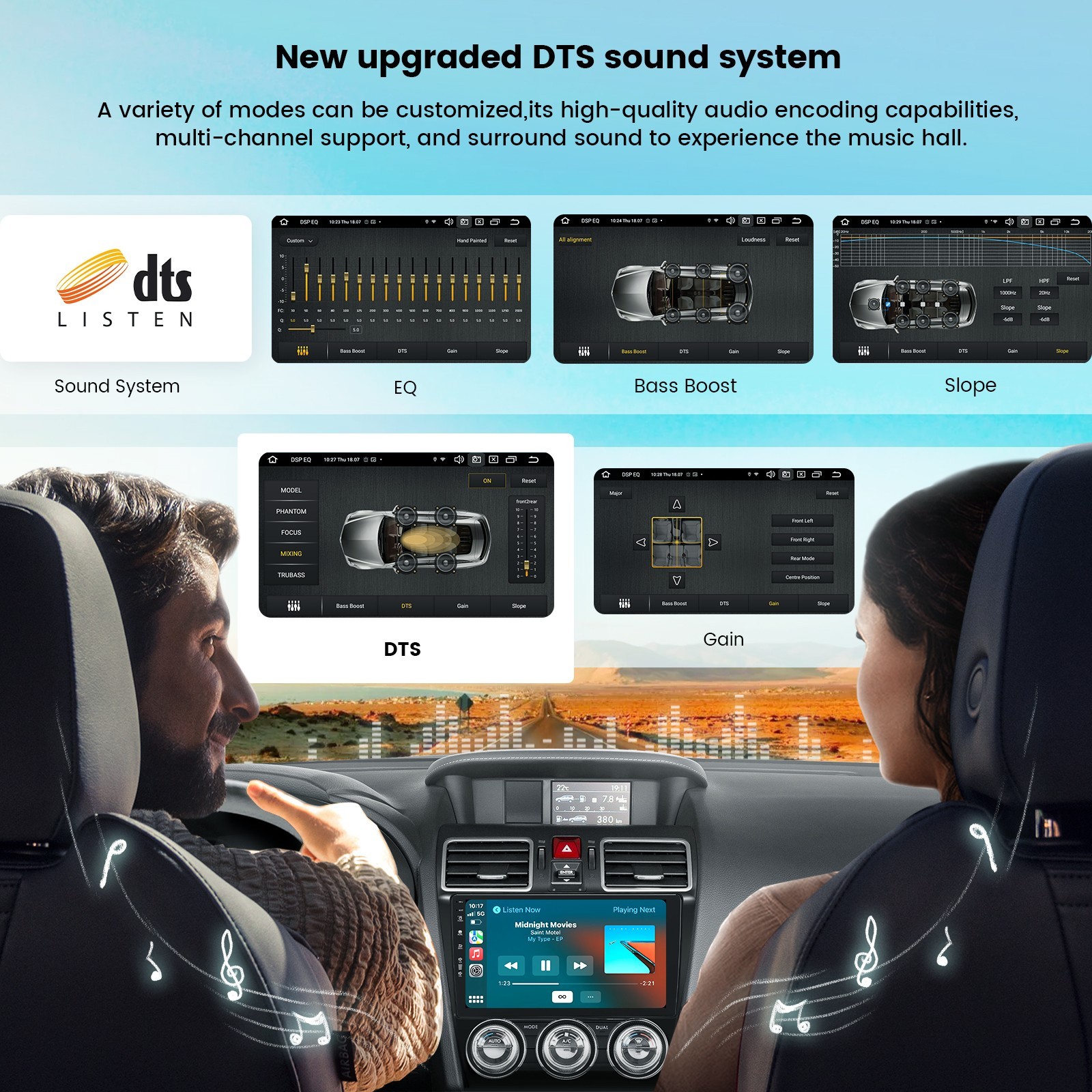 Roadanvi X12 Car Stereo for Subaru 2015-2018 Forester & 2016-2021 WRX GPS Radio