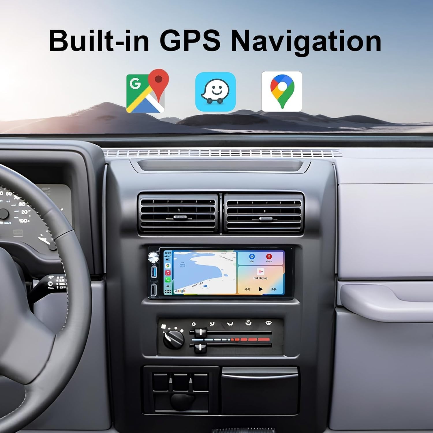 6.9-Inch Car Stereo with Apple CarPlay, Android Auto & Bluetooth 5.1