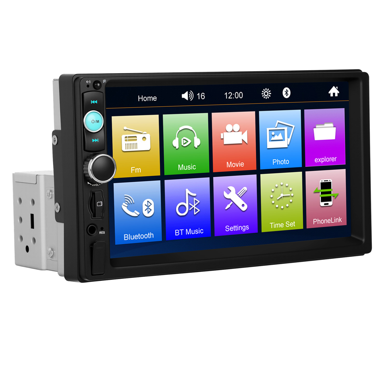 F710C 7inch Touch Screen Stereo Single 2Din Radio Car Apple/Android Carplay GPS