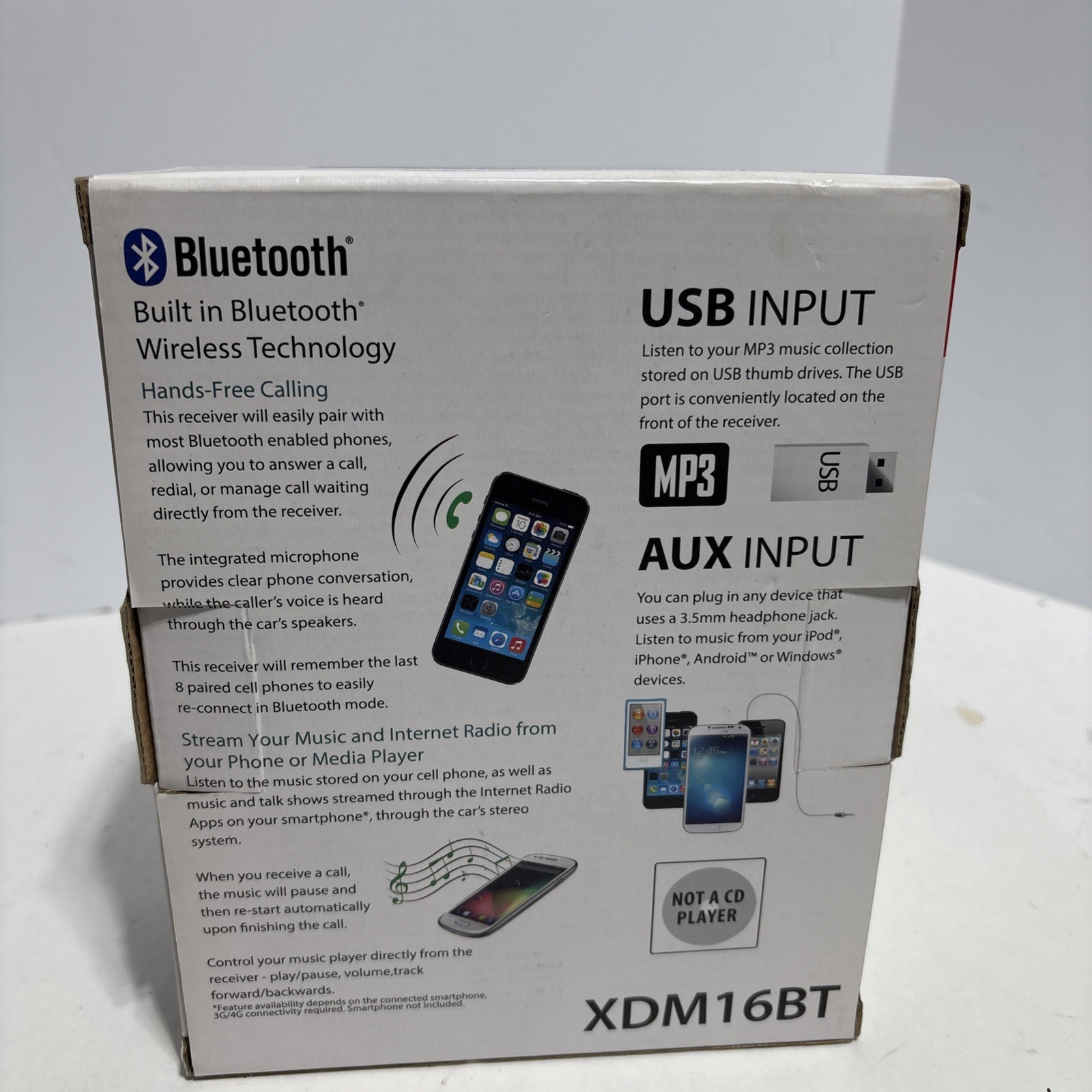 Car Dual Bluetooth Digital Receiver AM/FM Radio MP3 AUX (XDM16BT) 120 Watt NEW!