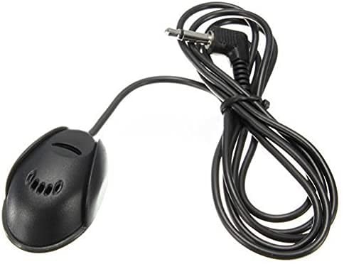 FingerLakes Mic 3.5mm External Microphone Assembly for Car Vehicle Head Black