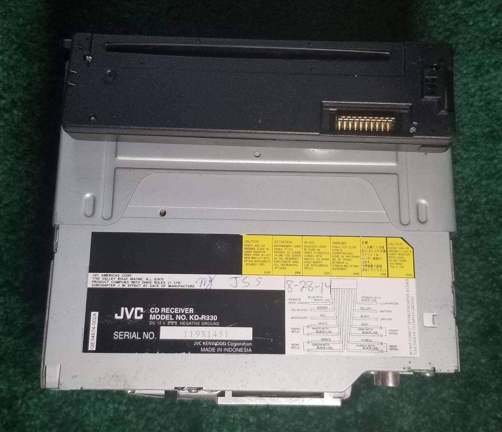 JVC KD-R330 MOSFET Amplifier 2-Channel AM/FM Tuner Car Stereo CD Receiver Good
